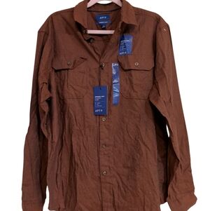 NWT Apt. 9 Men's Chocolate Brown Button Down Shirt